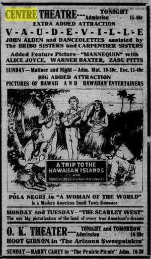O.K. Theater - Jan 9 1926 Ad